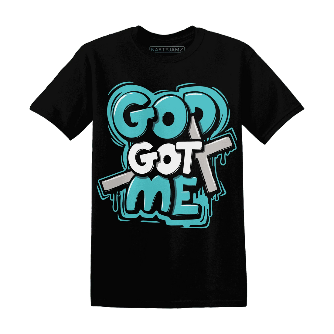 NBL-Cyan-Burst-9060-NastyJamz-T-Shirt-Match-God-Got-Me