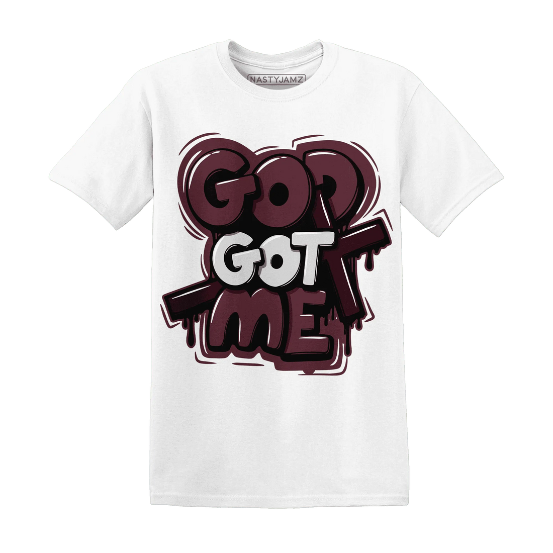 VaporMax-Night-Maron-Burgundy-NastyJamz-T-Shirt-Match-God-Got-Me