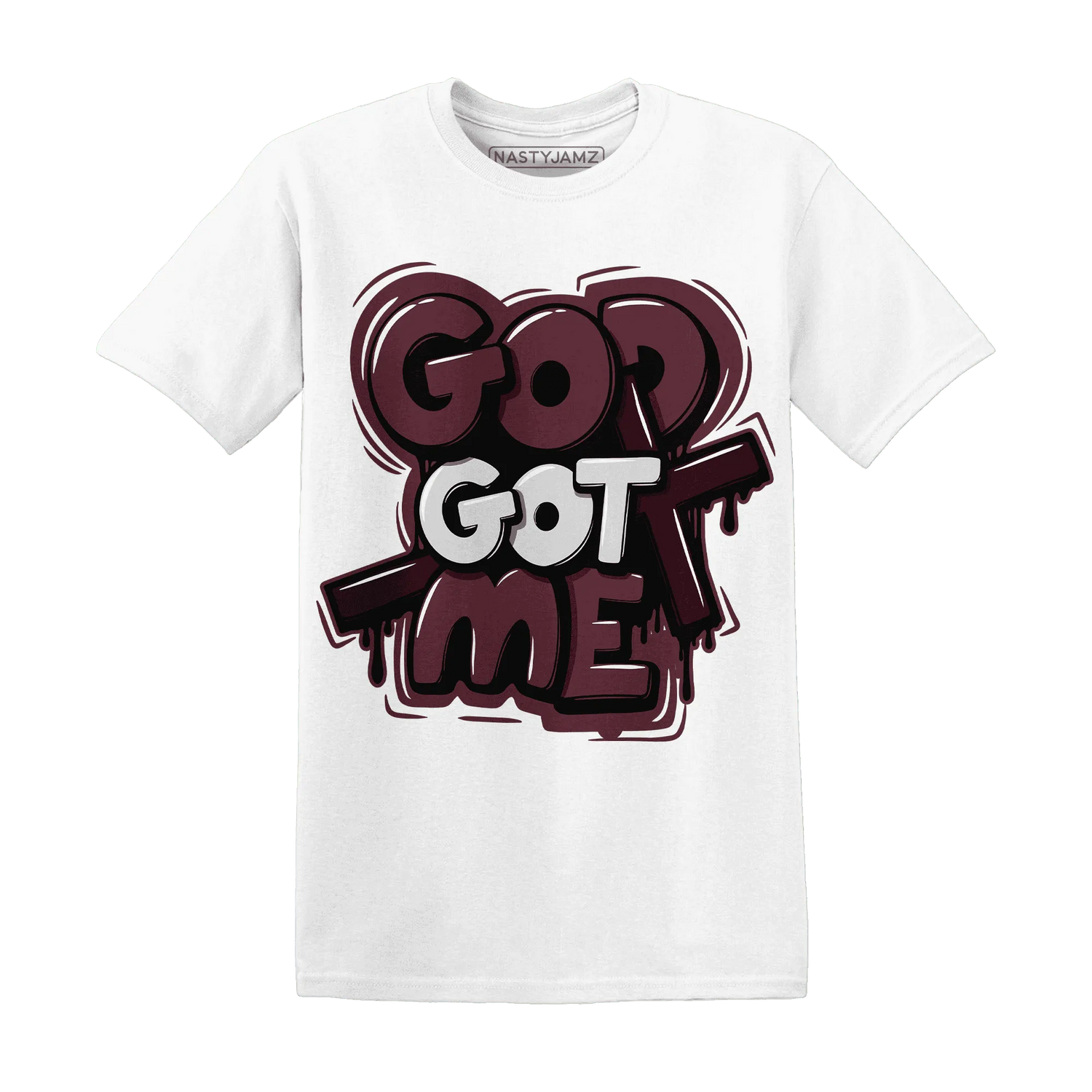 VaporMax-Night-Maron-Burgundy-NastyJamz-T-Shirt-Match-God-Got-Me