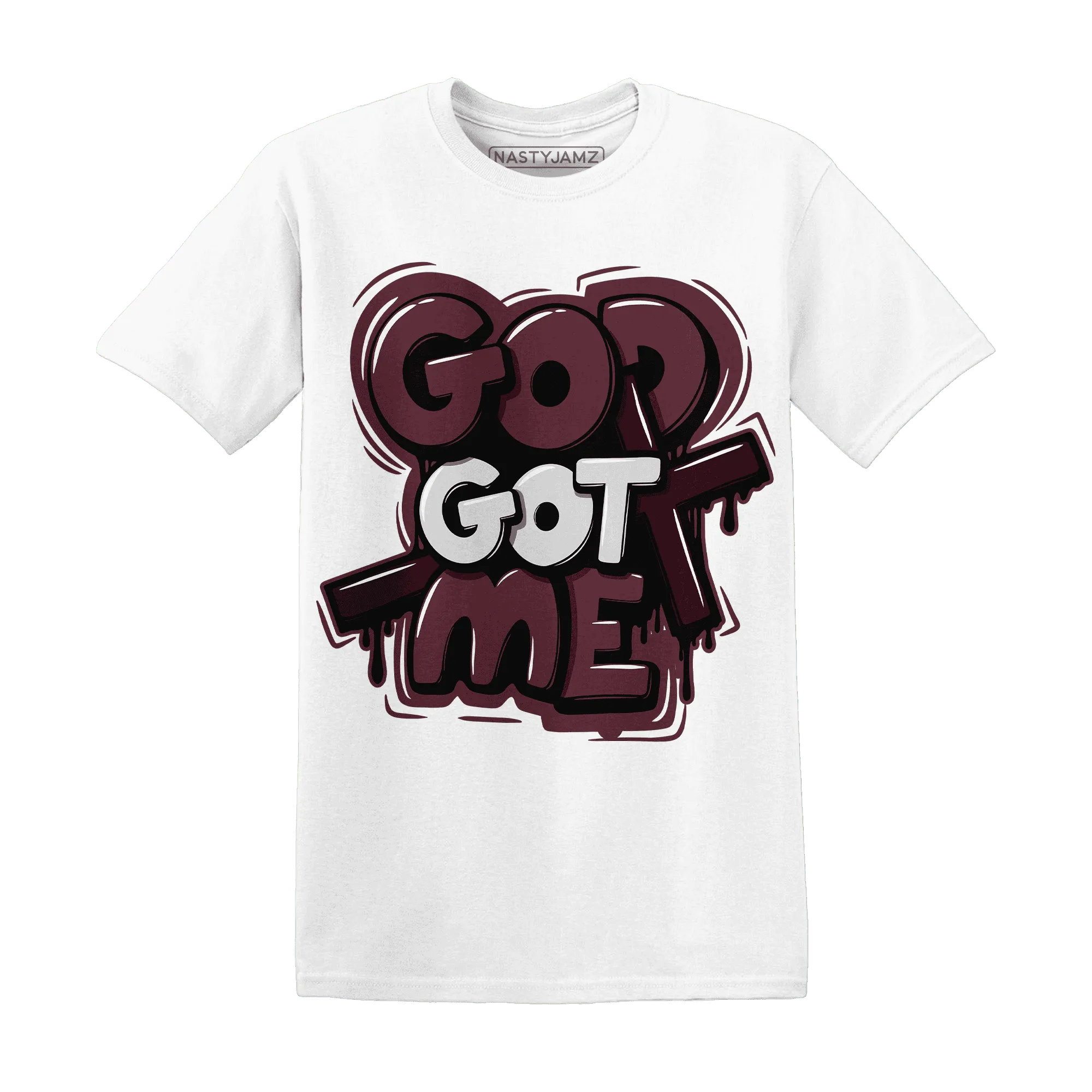 VaporMax-Night-Maron-Burgundy-NastyJamz-T-Shirt-Match-God-Got-Me