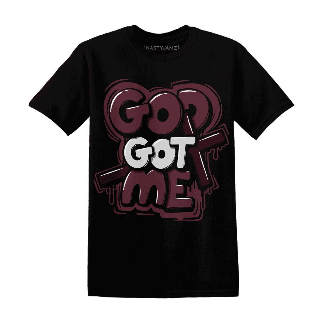 VaporMax-Night-Maron-Burgundy-NastyJamz-T-Shirt-Match-God-Got-Me