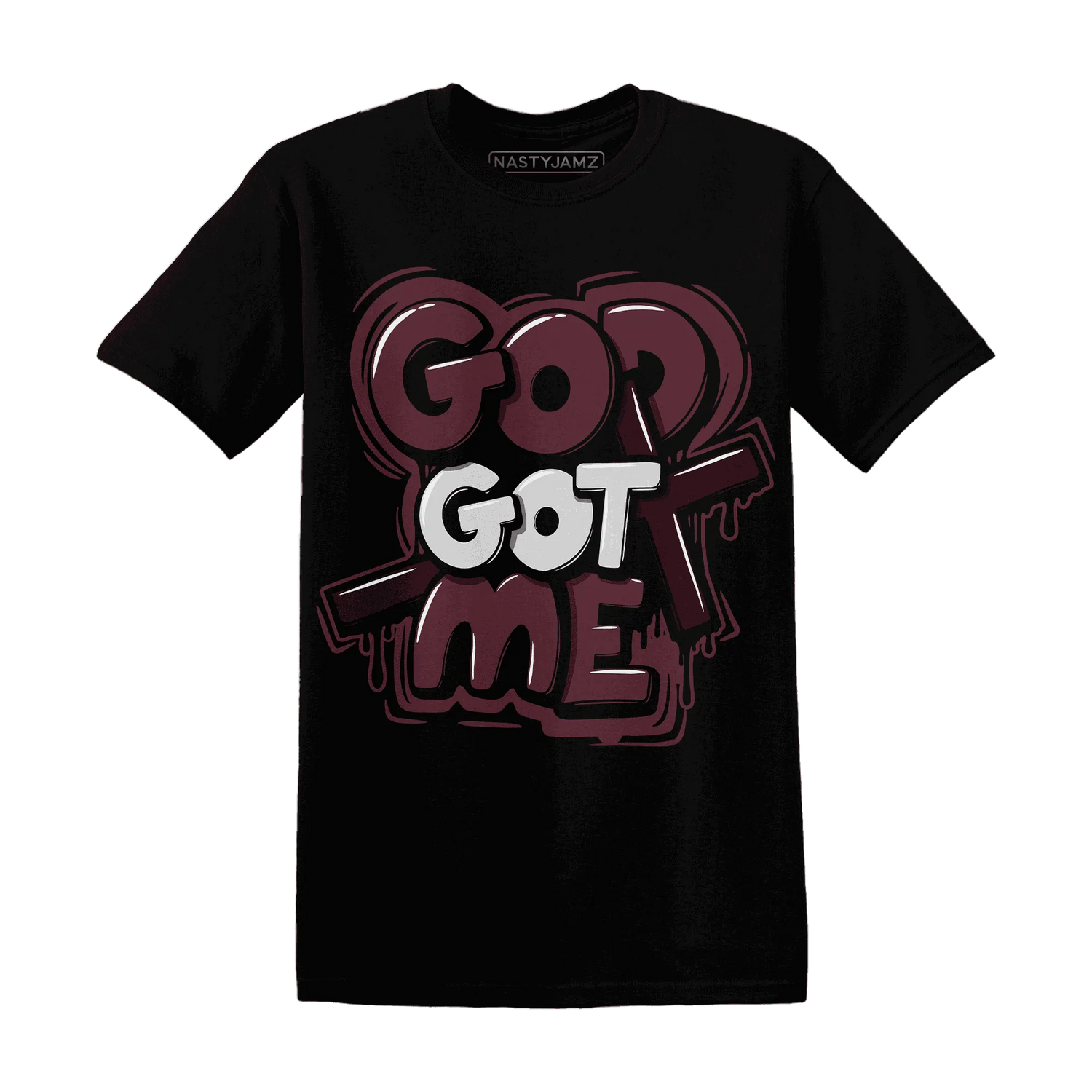 VaporMax-Night-Maron-Burgundy-NastyJamz-T-Shirt-Match-God-Got-Me