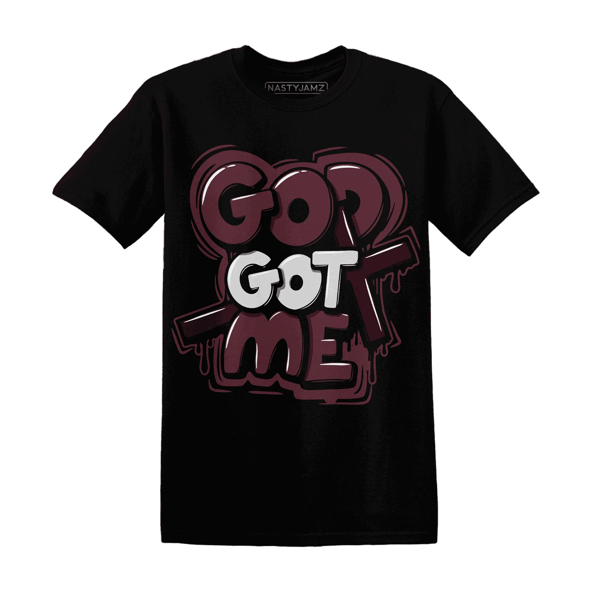 VaporMax-Night-Maron-Burgundy-NastyJamz-T-Shirt-Match-God-Got-Me