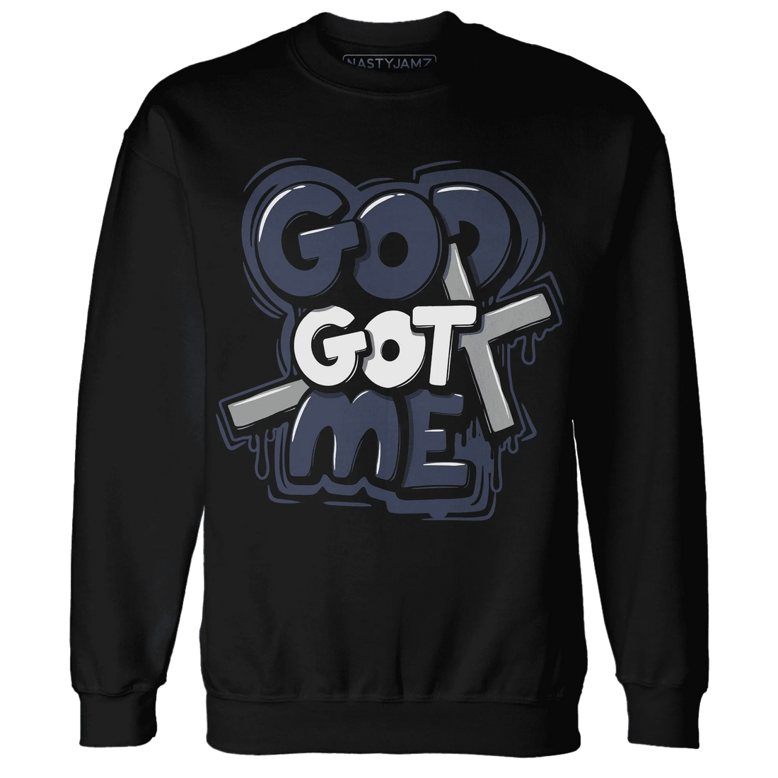 VaporMax-Plus-Midnight-Navy-White-Metallic-Silver-Sweatshirt-Match-God-Got-Me