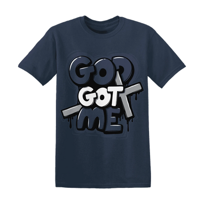 VaporMax-Plus-Midnight-Navy-White-Metallic-Silver-T-Shirt-Match-God-Got-Me