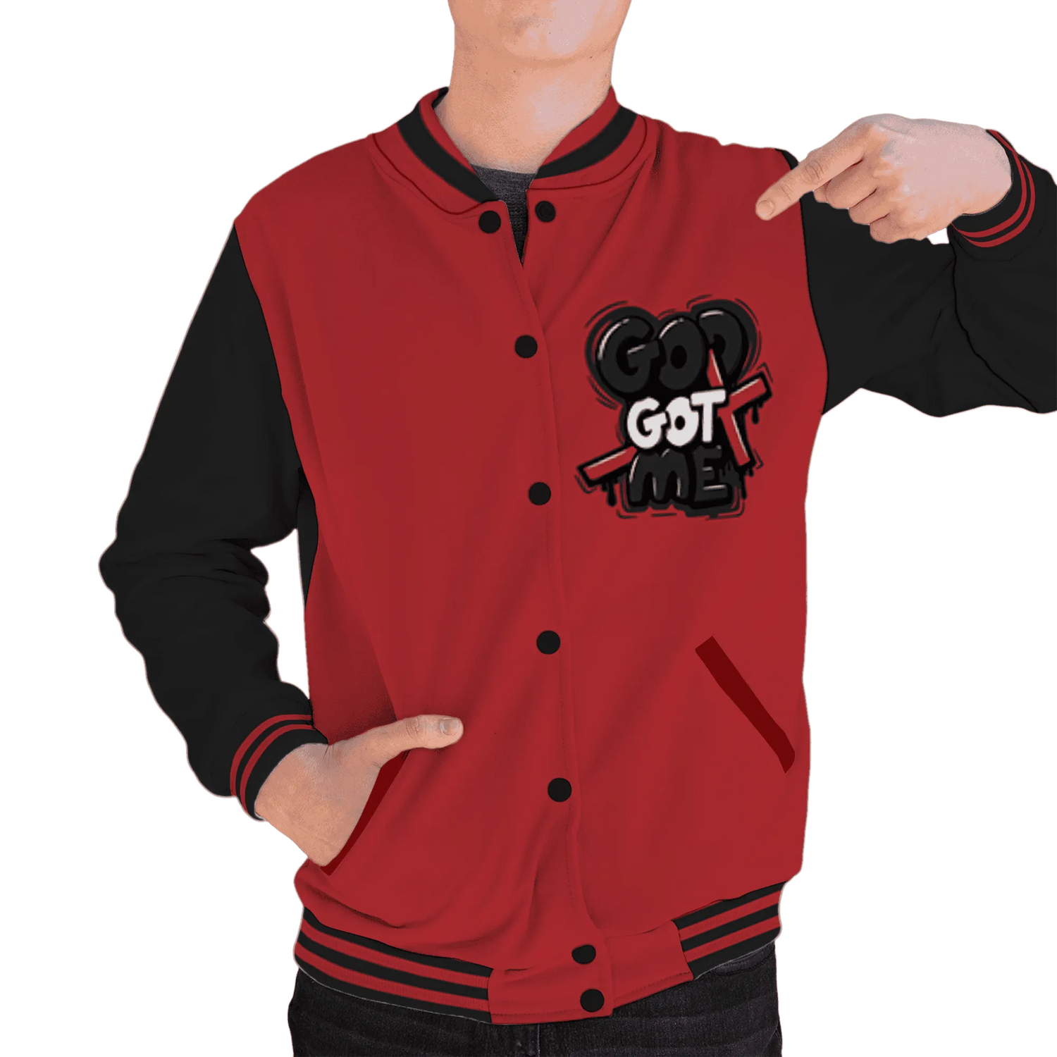Black-Toe-Reimagined-Red-White-1s-NastyJamz-Varsity-Match-God-Got-Me