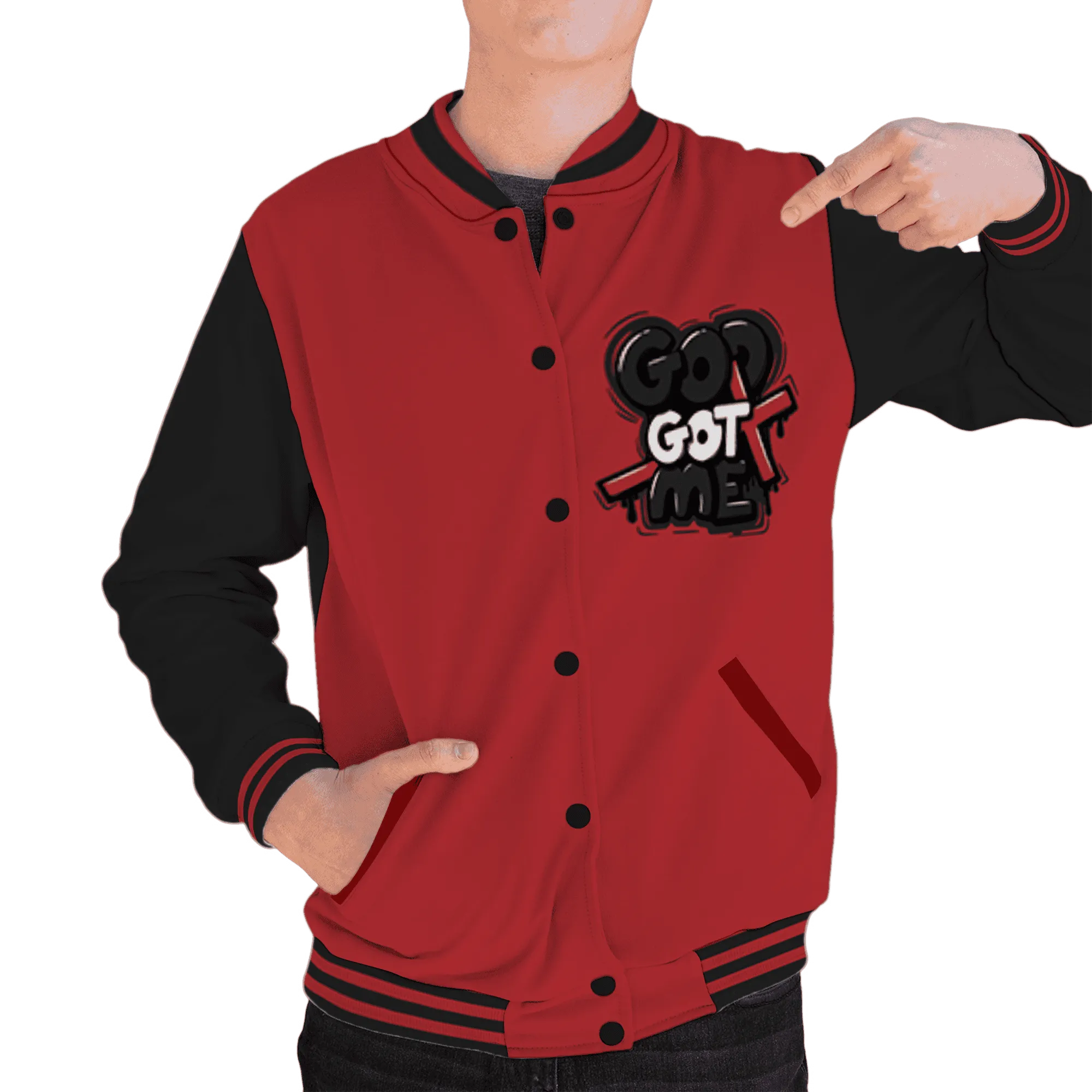 Black-Toe-Reimagined-Red-White-1s-NastyJamz-Varsity-Match-God-Got-Me