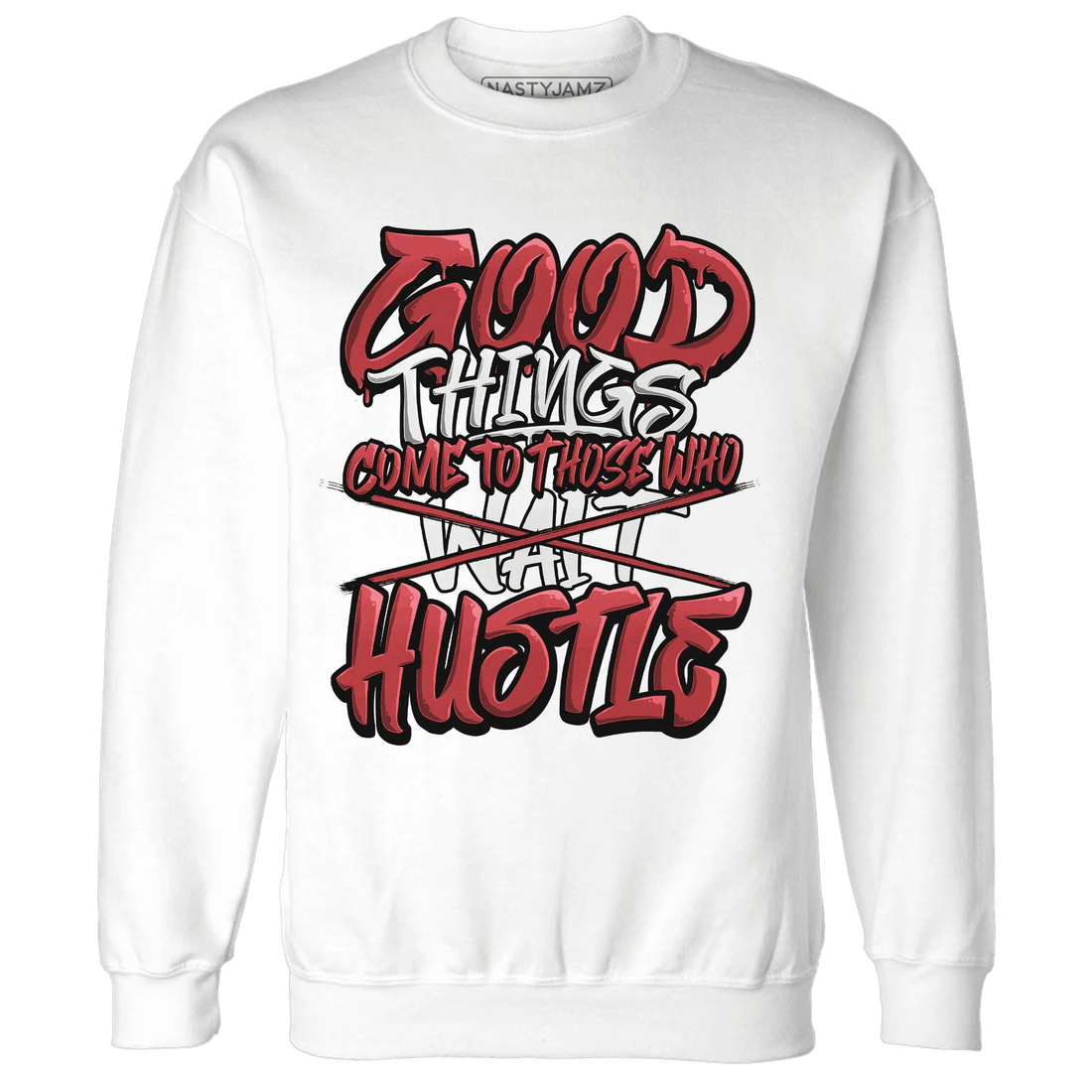 Black-Toe-Reimagined-Red-White-1s-NastyJamz-Sweatshirt-Match-Good-Things