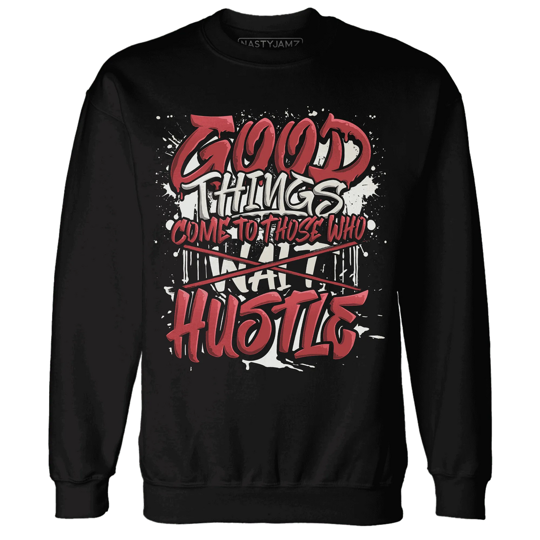 Black-Toe-Reimagined-Red-White-1s-NastyJamz-Sweatshirt-Match-Good-Things