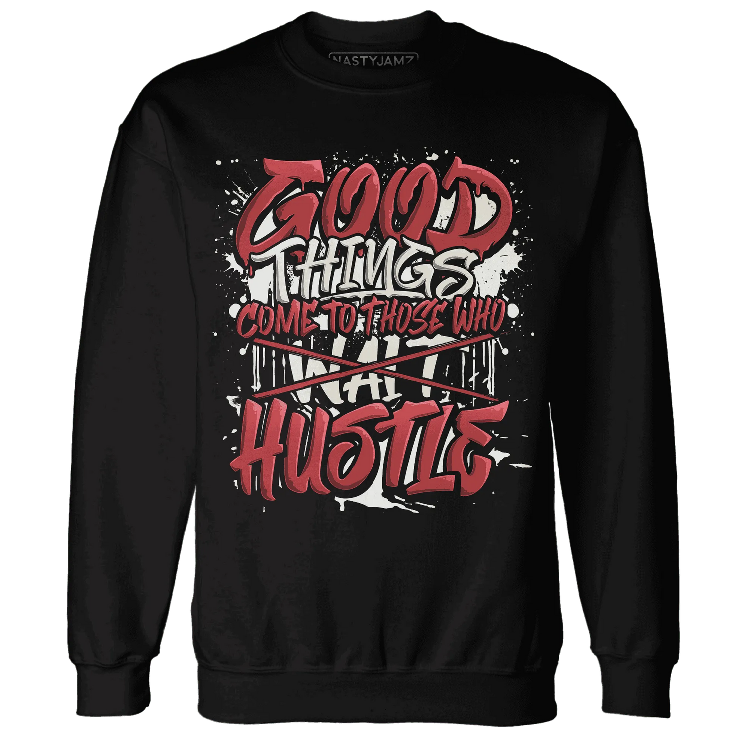 Black-Toe-Reimagined-Red-White-1s-NastyJamz-Sweatshirt-Match-Good-Things