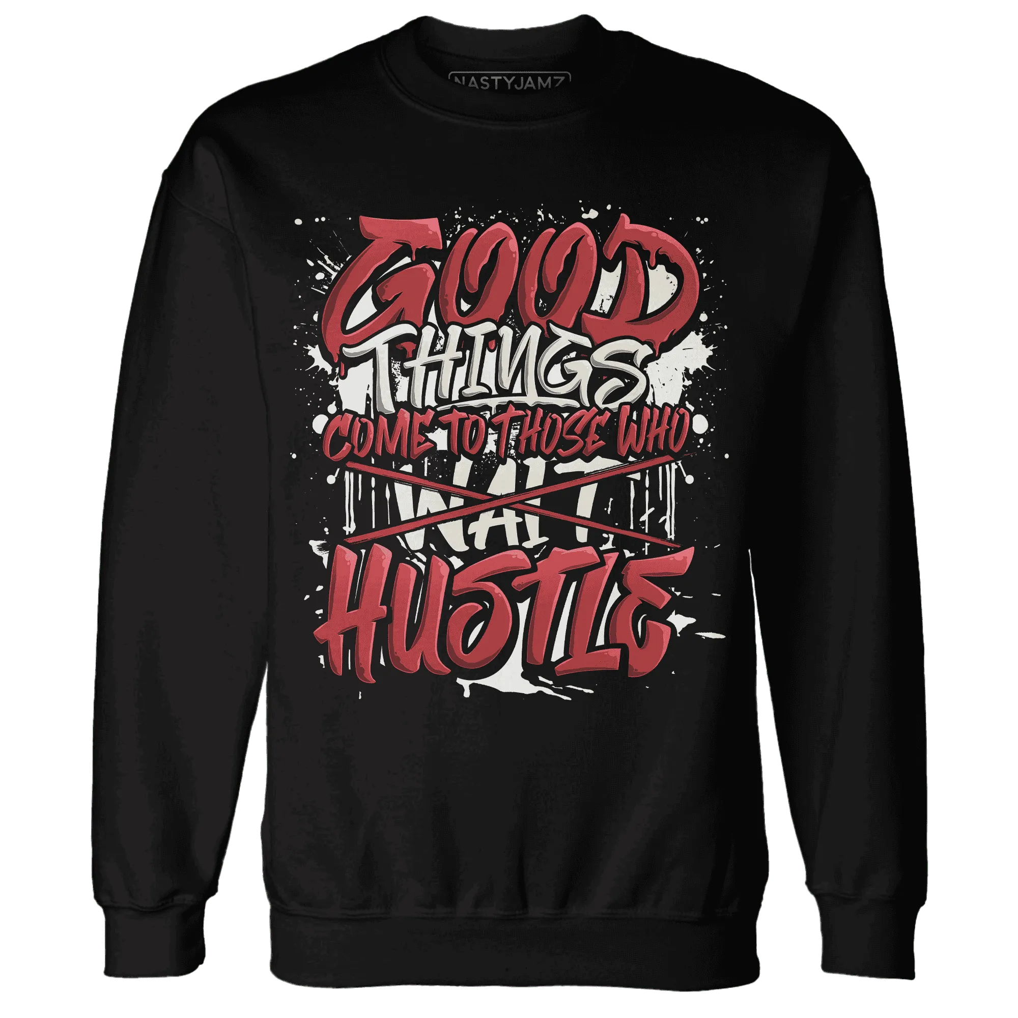 Black-Toe-Reimagined-Red-White-1s-NastyJamz-Sweatshirt-Match-Good-Things