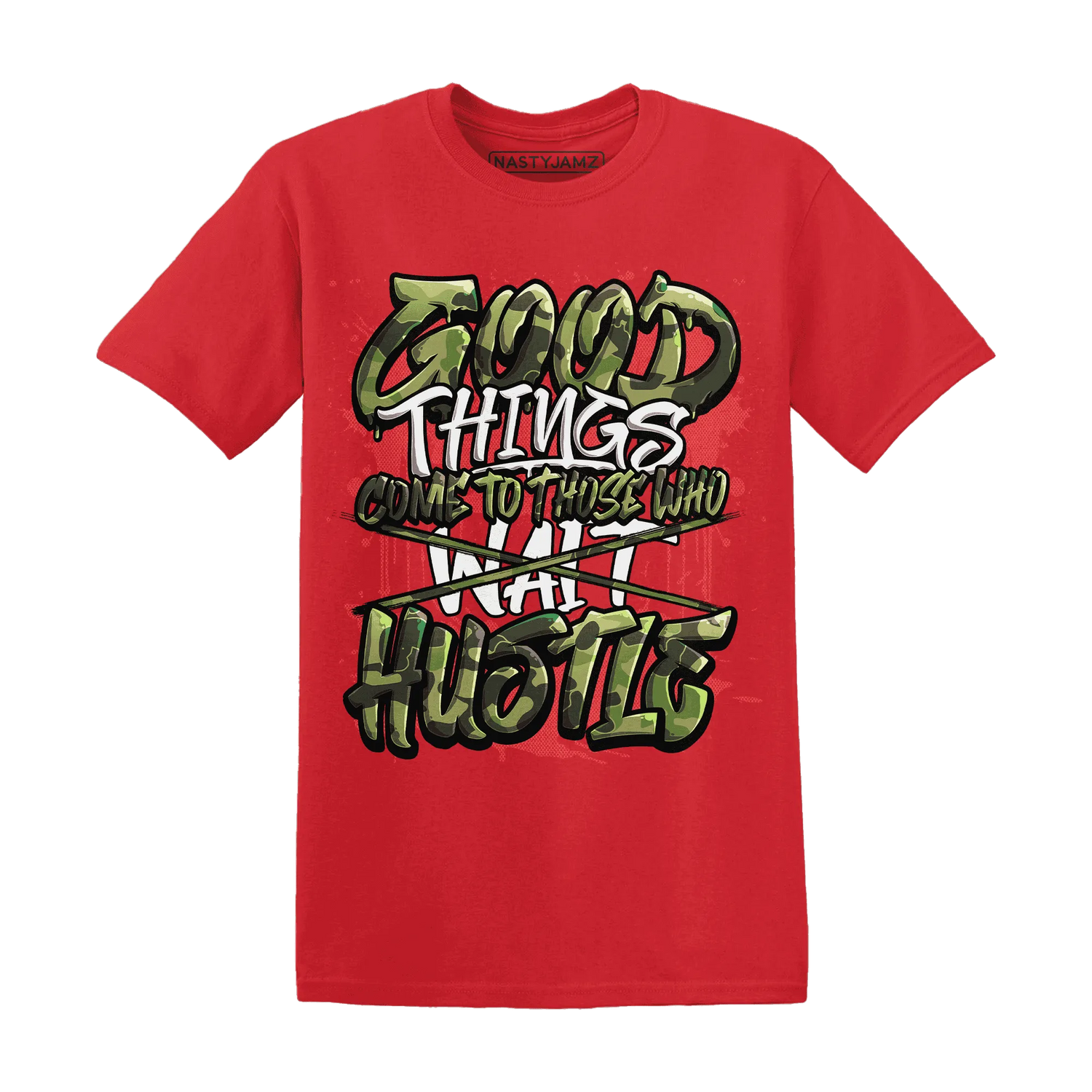 AM-90-Dark-Sage-Solar-Red-NastyJamz-T-Shirt-Match-Good-Things