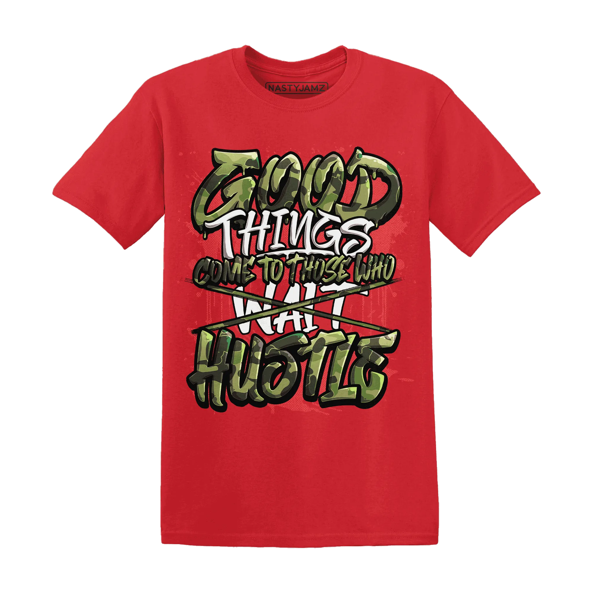 AM-90-Dark-Sage-Solar-Red-NastyJamz-T-Shirt-Match-Good-Things