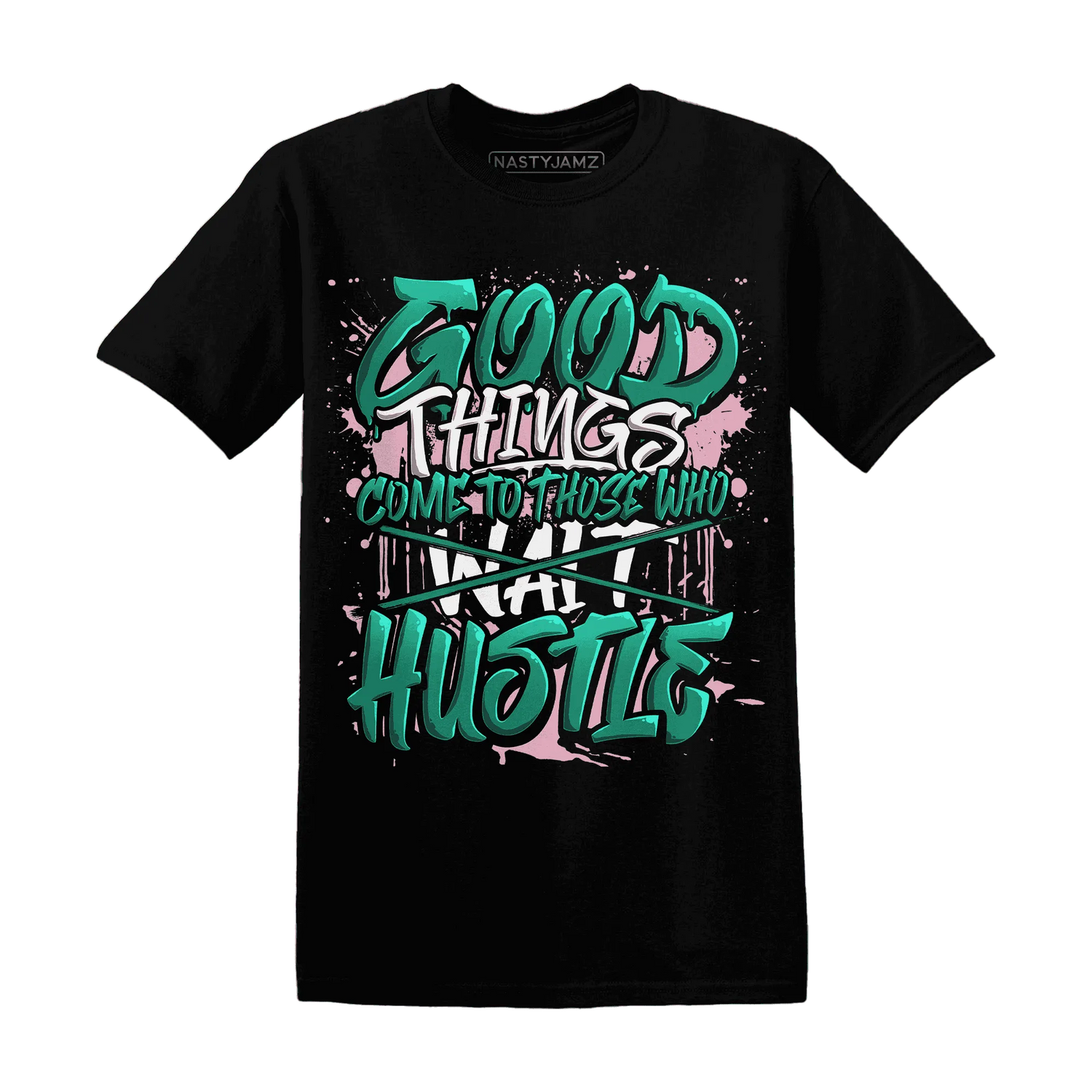 NastyJamz-Dunk-Pink-Malachite-Medium-Soft-Low-Sail-T-Shirt-Match-Good-Things