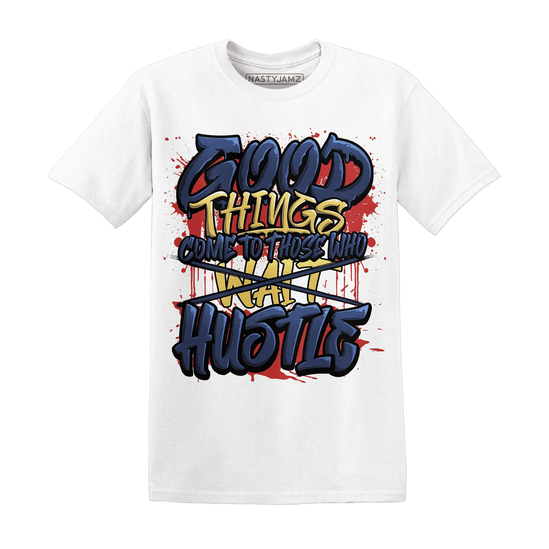 VaporMax-Air-Plus-Midnight-Navy-Gold-Black-NastyJamz-T-Shirt-Match-Good-Things