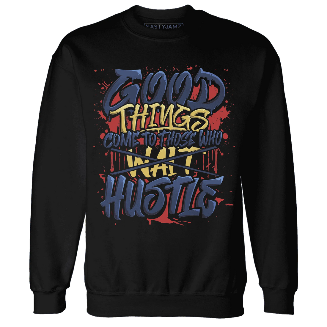 VaporMax-Air-Plus-Midnight-Navy-Gold-Black-NastyJamz-Sweatshirt-Match-Good-Things