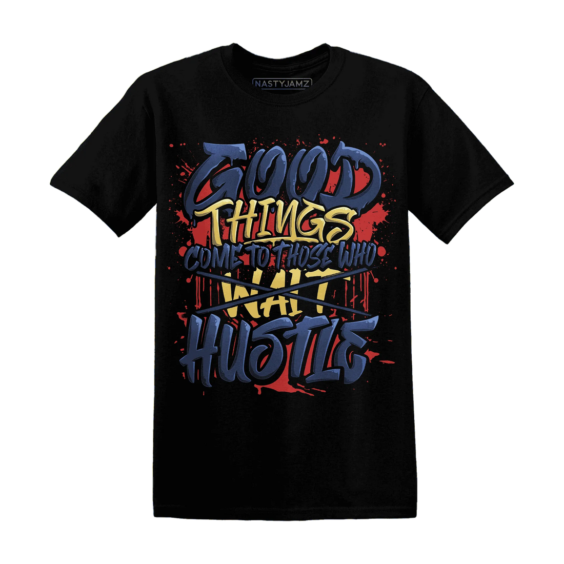 VaporMax-Air-Plus-Midnight-Navy-Gold-Black-NastyJamz-T-Shirt-Match-Good-Things