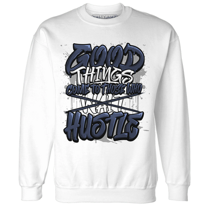 VaporMax-Plus-Midnight-Navy-White-Metallic-Silver-NastyJamz-Sweatshirt-Match-Good-Things