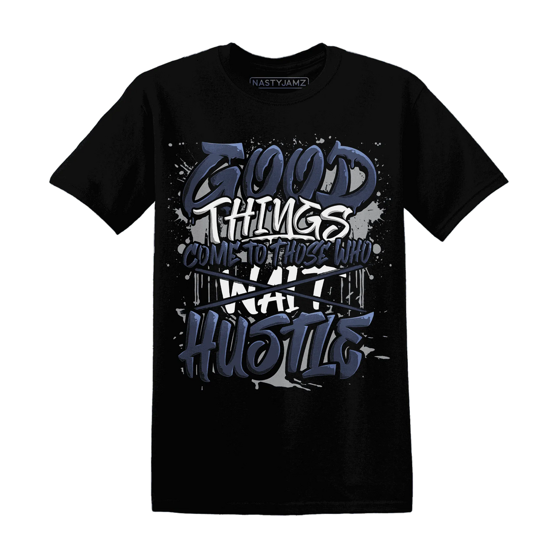 VaporMax-Plus-Midnight-Navy-White-Metallic-Silver-NastyJamz-T-Shirt-Match-Good-Things
