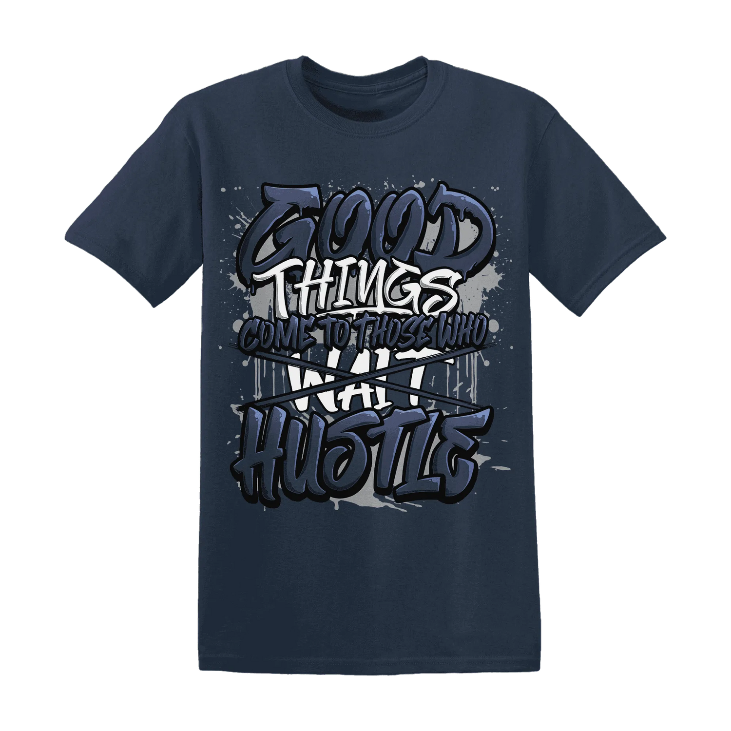 VaporMax-Plus-Midnight-Navy-White-Metallic-Silver-NastyJamz-T-Shirt-Match-Good-Things