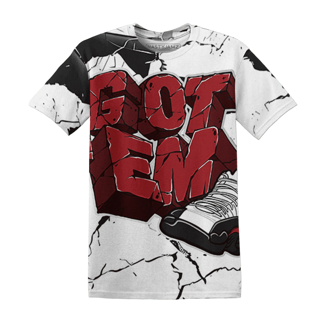 Retro-Red-Taxi-12s-T-Shirt-Match-Got-Em-3D