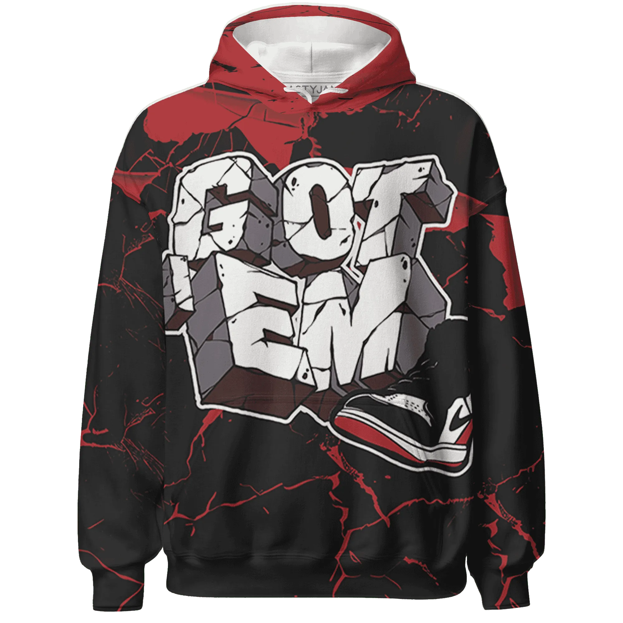 Black-Toe-Reimagined-Red-White-1s-NastyJamz-Hoodie-Match-Got-Em-3D