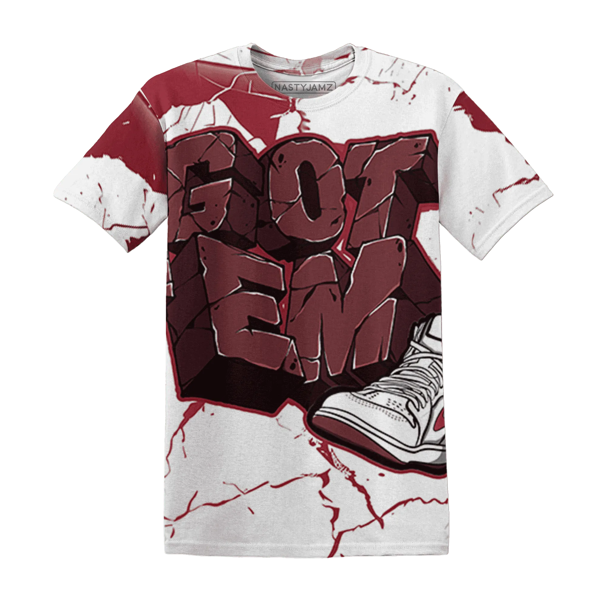 High-85-Metallic-Burgundy-1s-T-Shirt-Match-Got-Em-3D