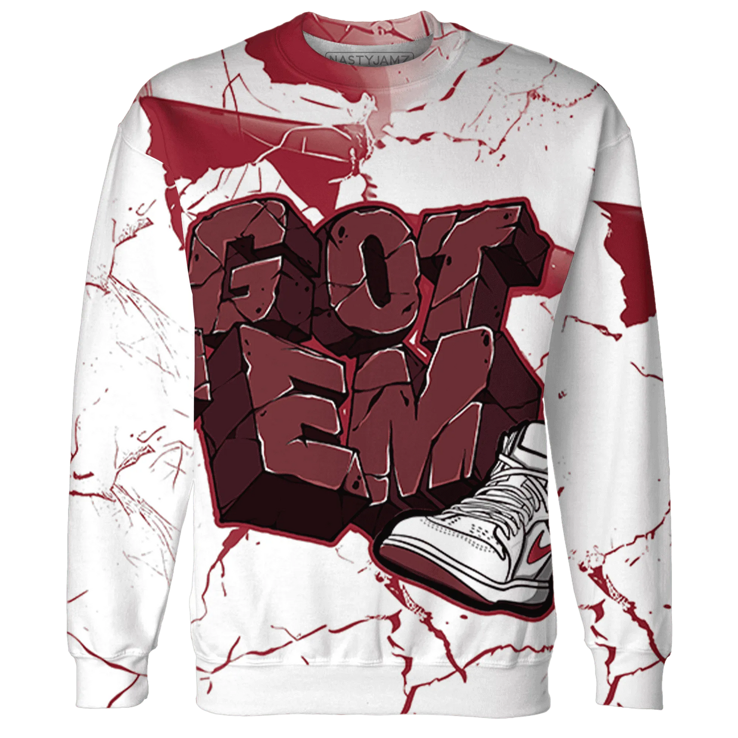 High-85-Metallic-Burgundy-1s-Sweatshirt-Match-Got-Em-3D