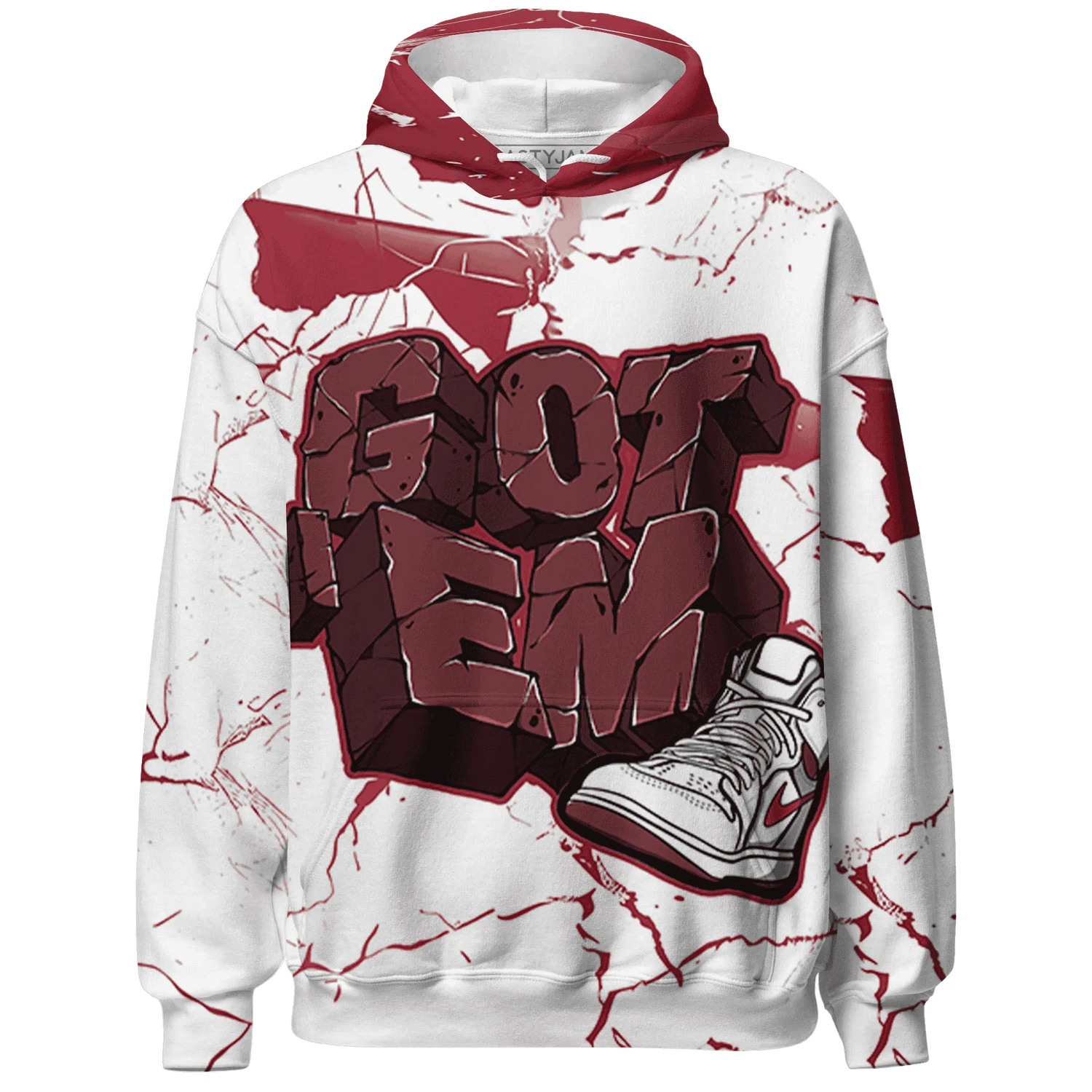 High-85-Metallic-Burgundy-1s-Hoodie-Match-Got-Em-3D