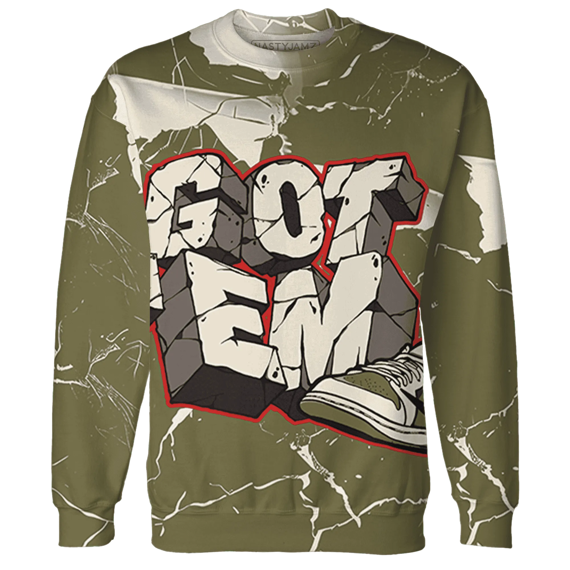 Medium-Olive-1s-Sweatshirt-Match-Got-Em-3D