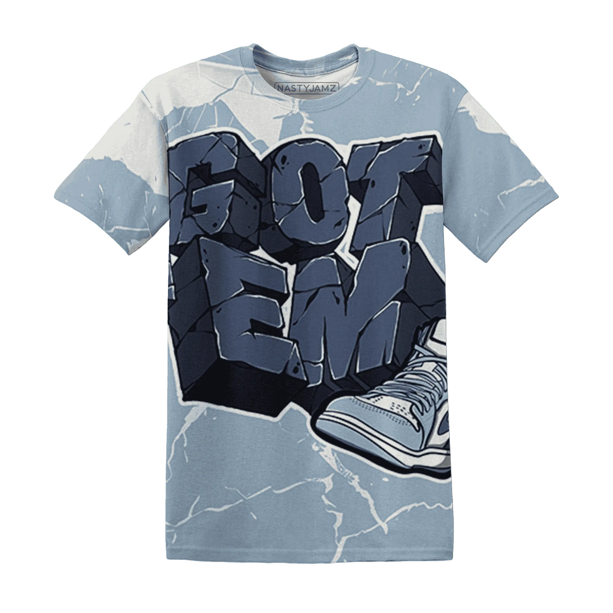 Mid-Diffused-Blue-Grey-1s-T-Shirt-Match-Got-Em-3D