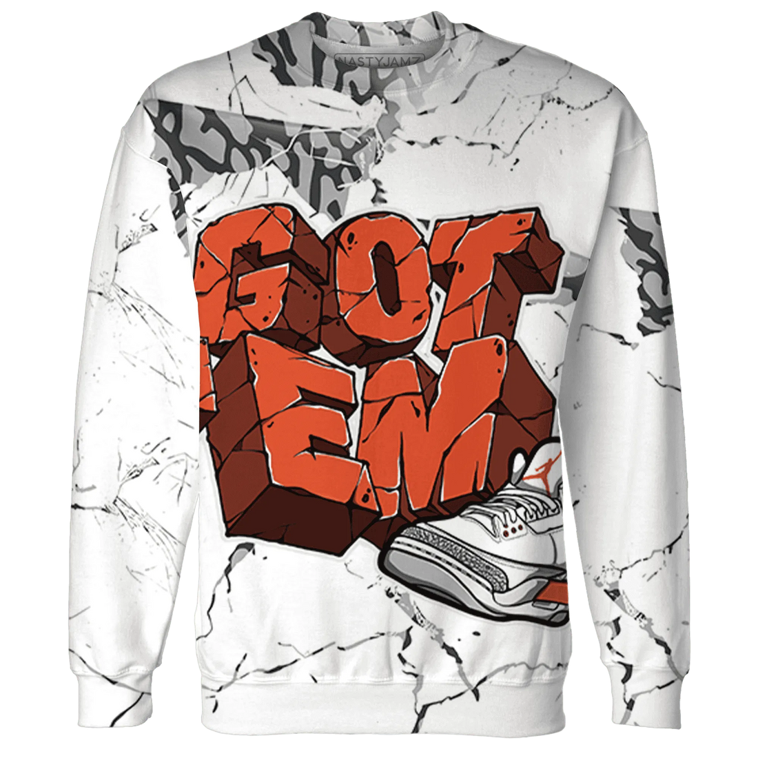 Georgia-Peach-3s-Sweatshirt-Match-Got-Em-3D