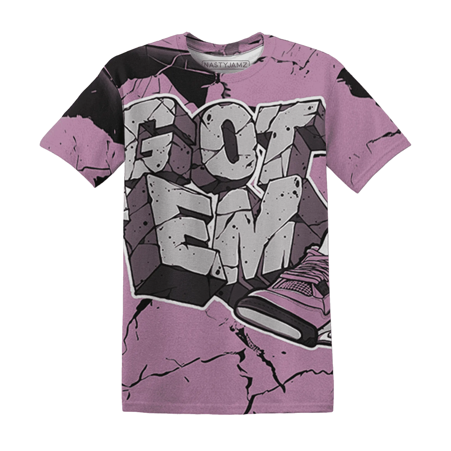 Orchid-Neutral-Grey-Black-White-4s-NastyJamz-T-Shirt-Match-Got-Em-3D