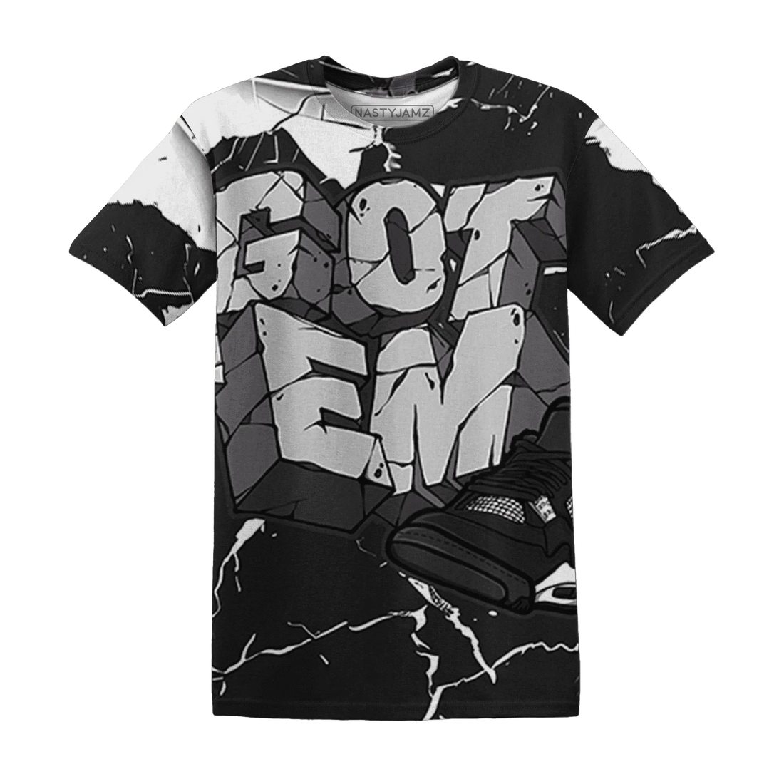 White-Thunder-4s-T-Shirt-Match-Got-Em-3D