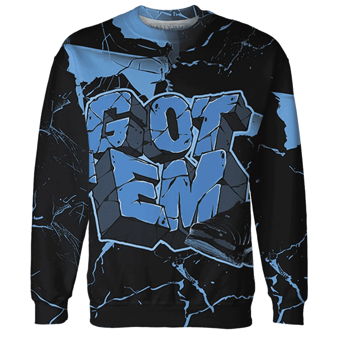 AM-Plus-Black-Univercitii-Blue-Sweatshirt-Match-Got-Em-3D
