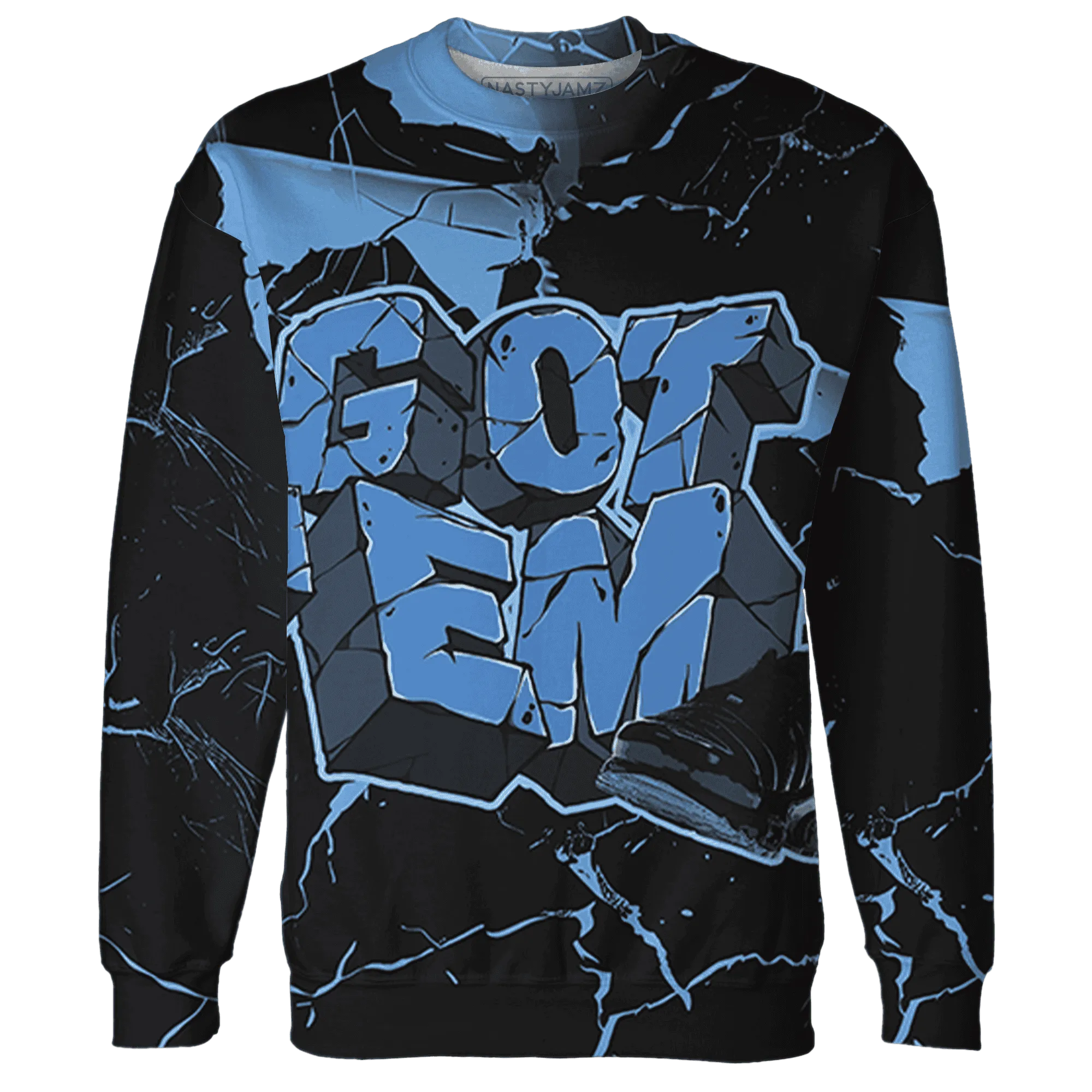 AM-Plus-Black-Univercitii-Blue-Sweatshirt-Match-Got-Em-3D