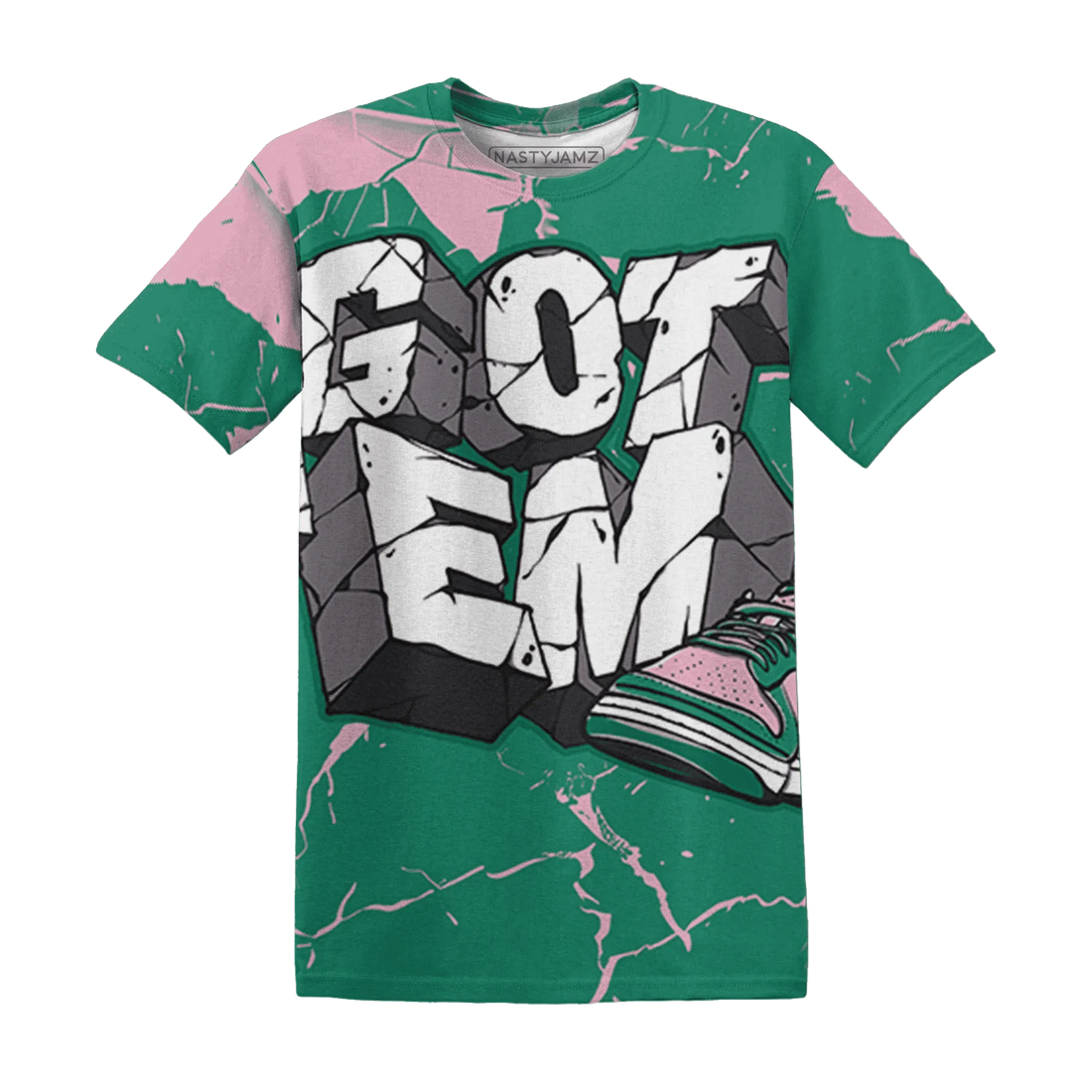 Dunk-Pink-Malachite-Medium-Soft-Low-Sail-T-Shirt-Match-Got-Em-3D