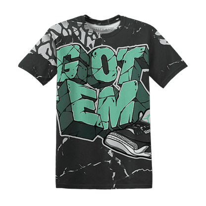 Green-Glow-3s-T-Shirt-Match-Got-Em-3D