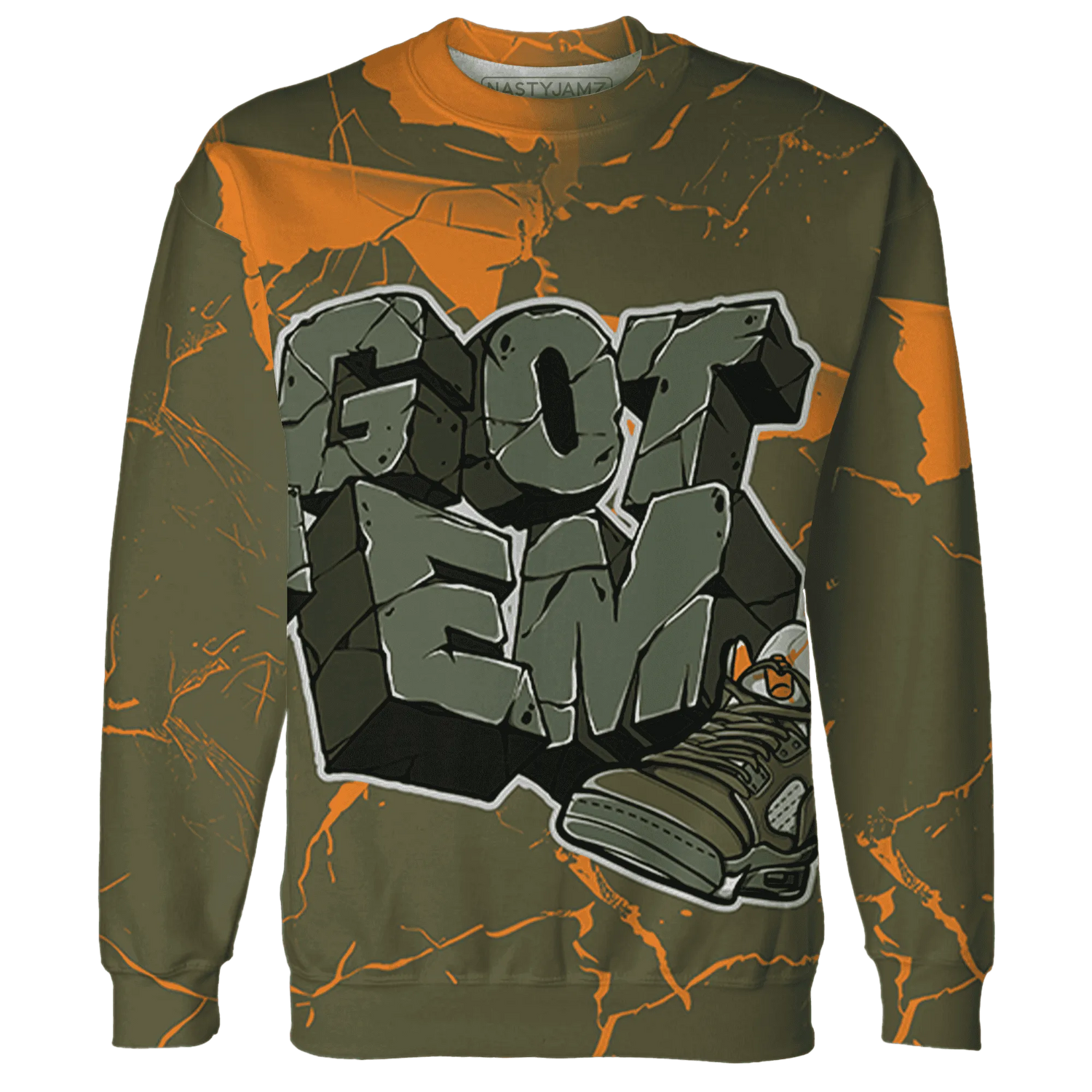 Olive-5s-Sweatshirt-Match-Got-Em-3D