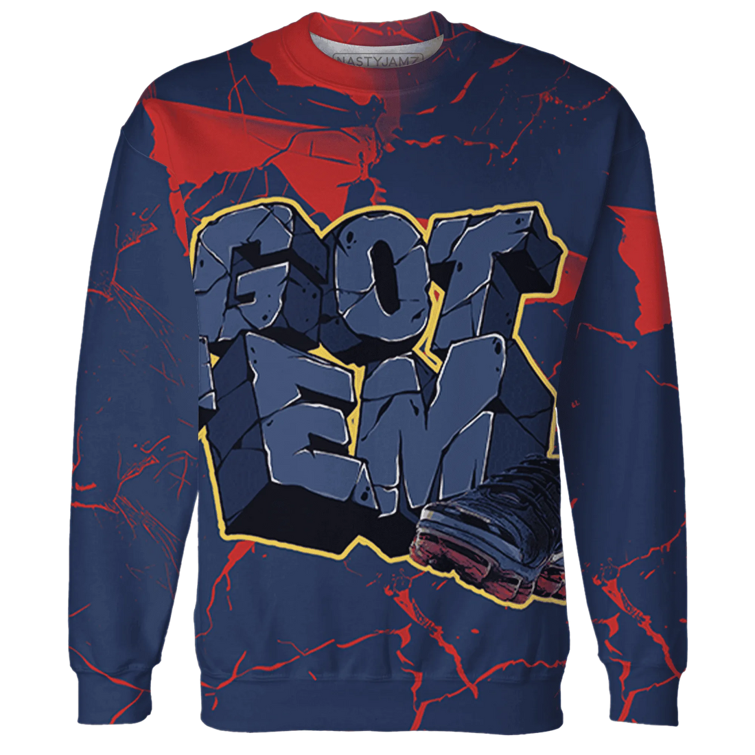 VaporMax-Air-Plus-Midnight-Navy-Gold-Black-Sweatshirt-Match-Got-Em-3D