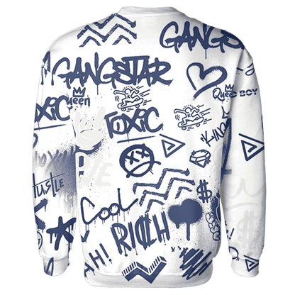 Low-Diffused-Blue-11s-Sweatshirt-Match-Graffiti-King-3D-Doodle-Style