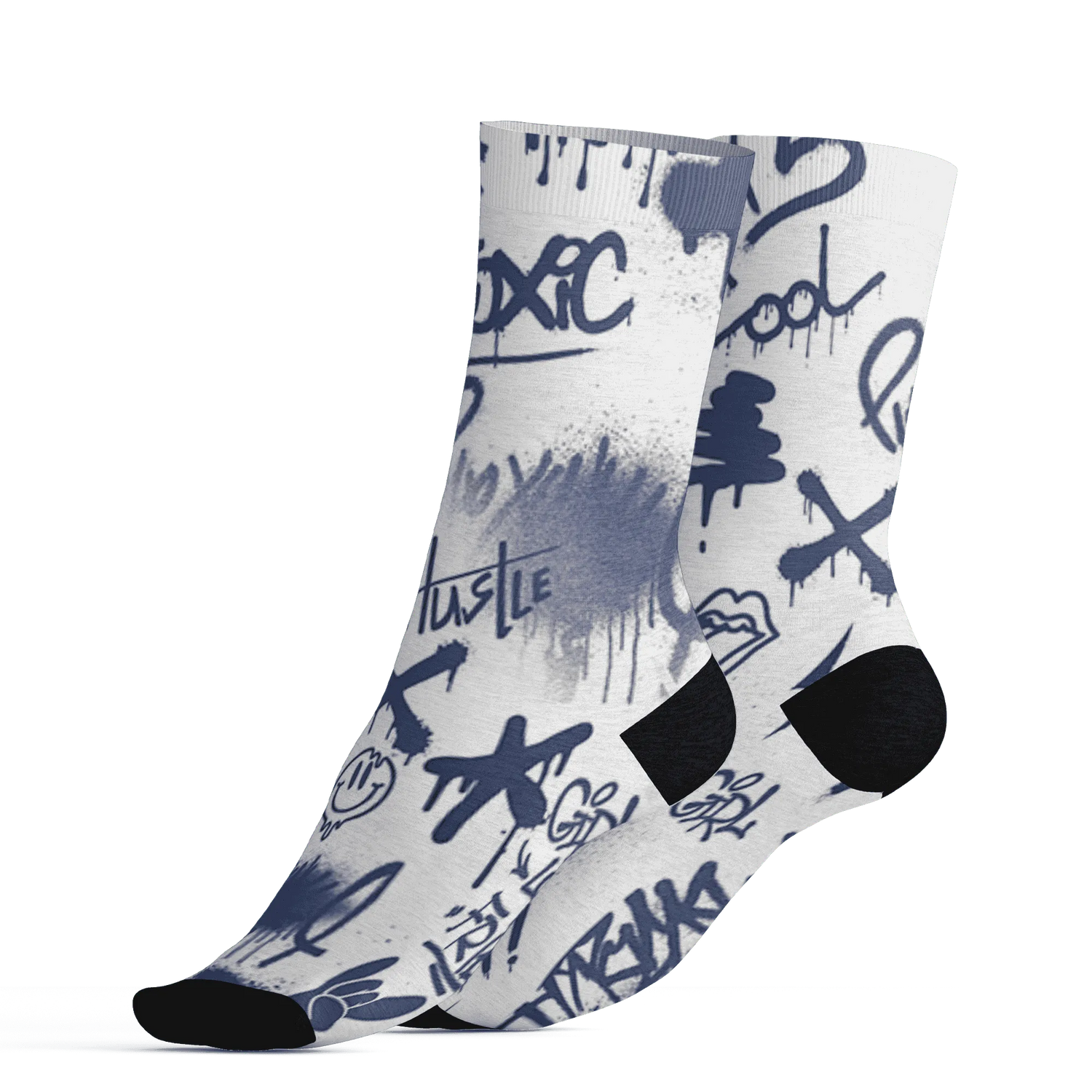 Low-Diffused-Blue-11s-Socks-Match-Graffiti-King-3D-Doodle-Style