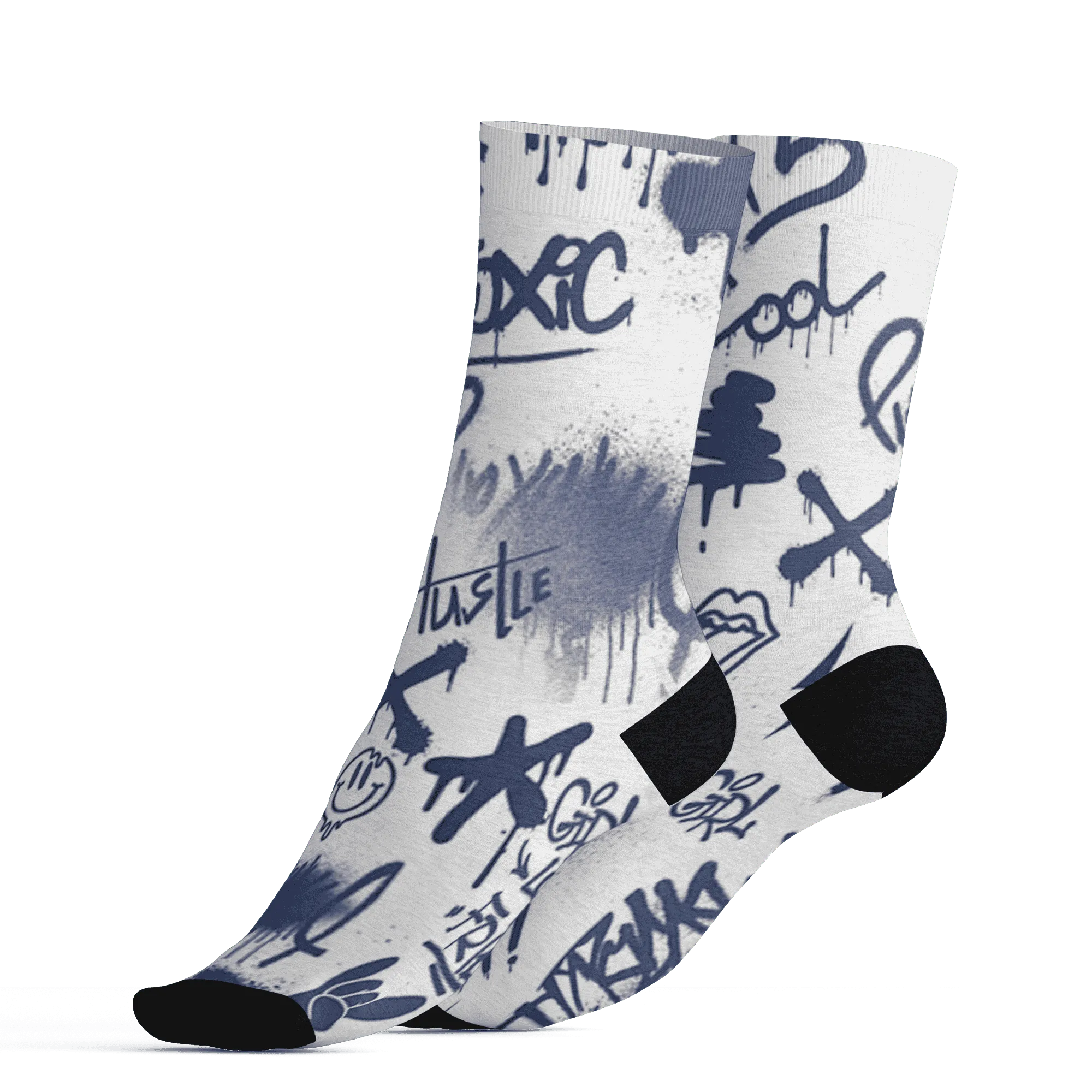 Low-Diffused-Blue-11s-Socks-Match-Graffiti-King-3D-Doodle-Style