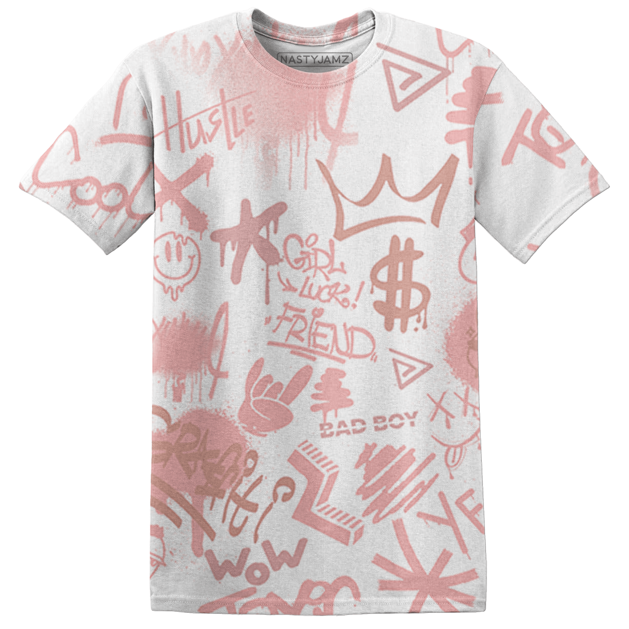 Low Legend Pink 11s T Shirt Match Graffiti King 3D All-Over Print Doodle Style - NastyJamz