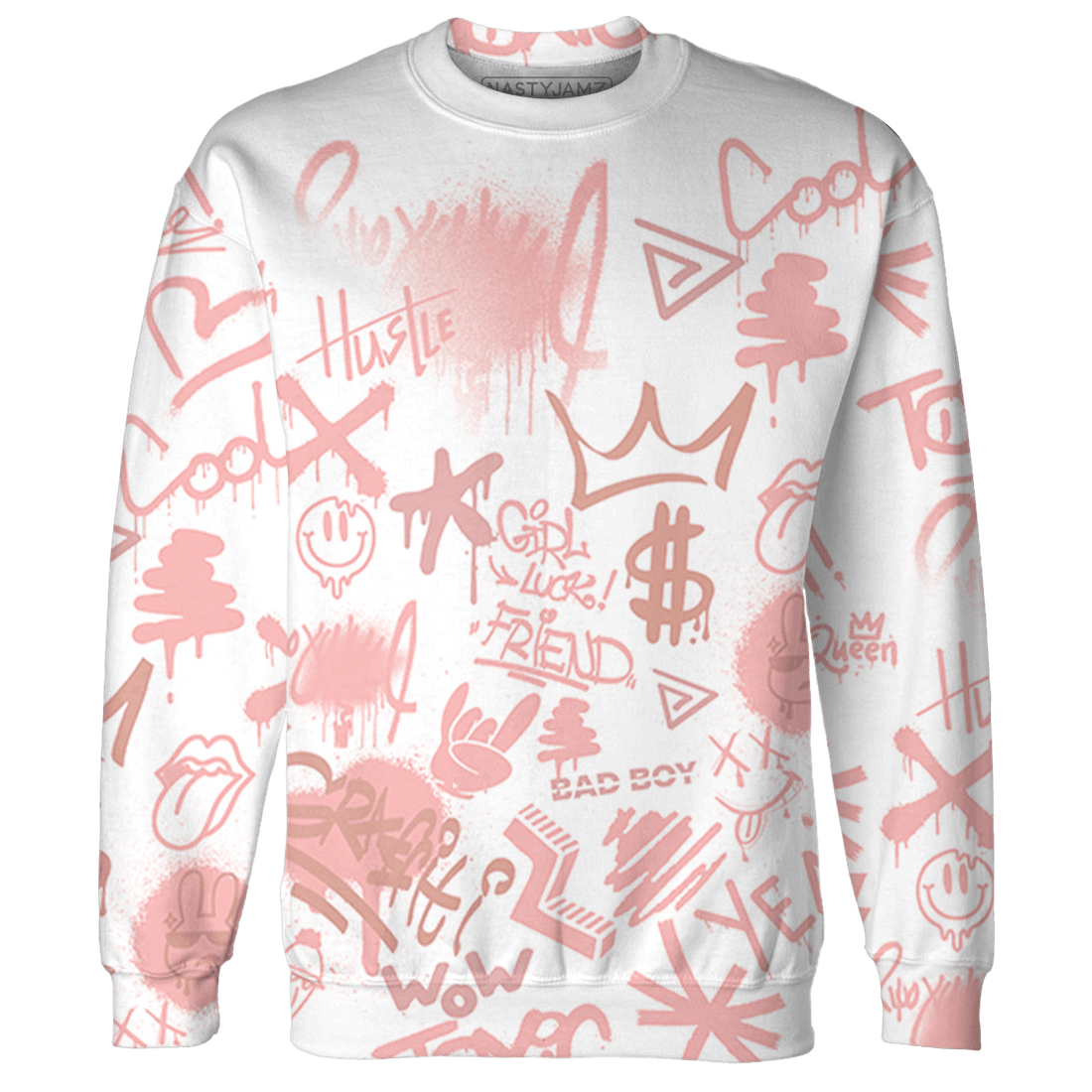 Low Legend Pink 11s Sweatshirt Match Graffiti King 3D All-Over Print Doodle Style - NastyJamz