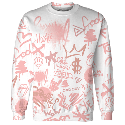 Low Legend Pink 11s Sweatshirt Match Graffiti King 3D All-Over Print Doodle Style - NastyJamz