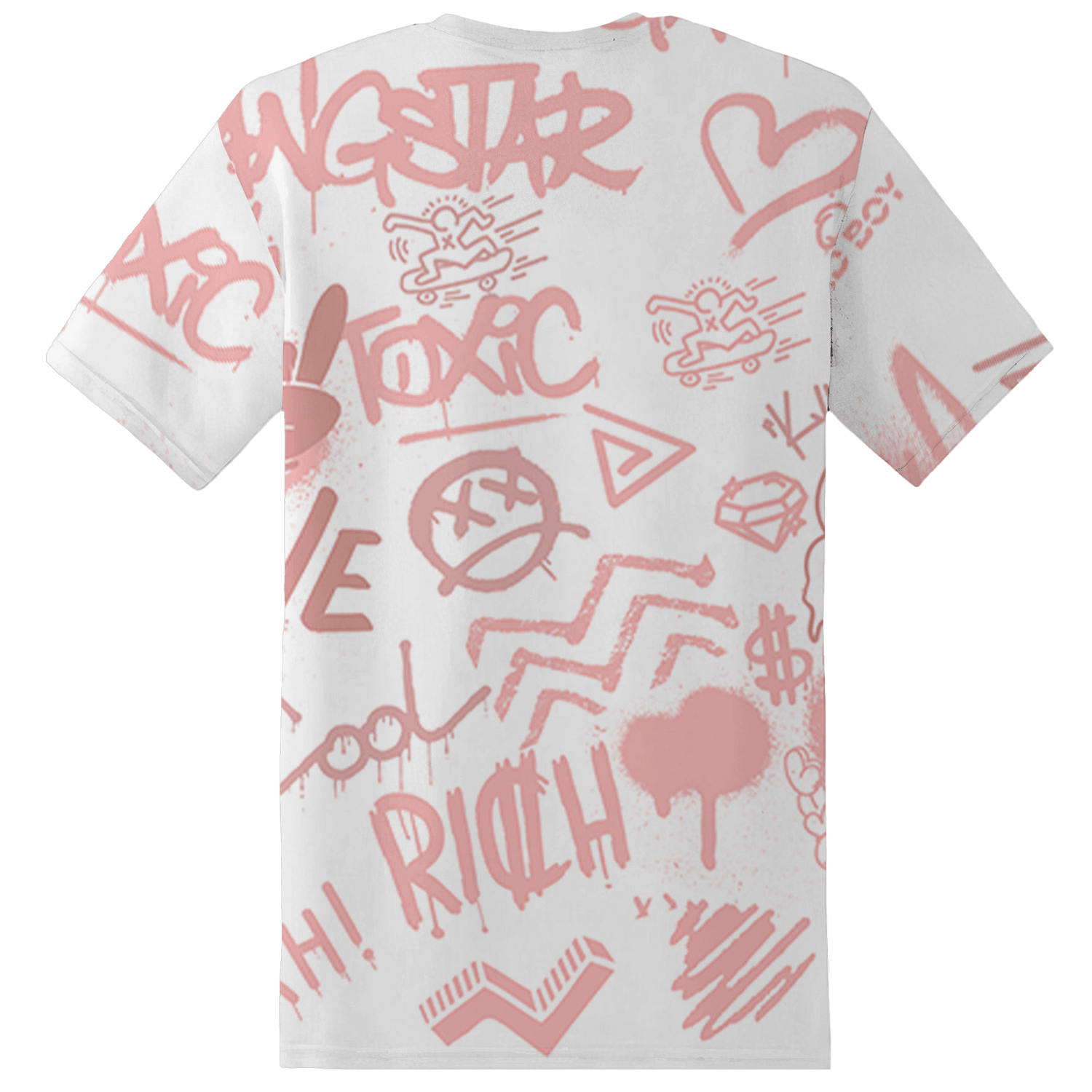 Low Legend Pink 11s T Shirt Match Graffiti King 3D All-Over Print Doodle Style - NastyJamz