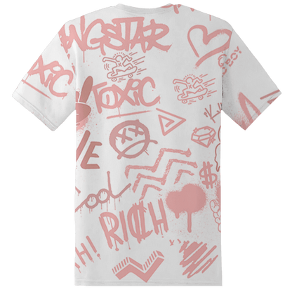 Low Legend Pink 11s T Shirt Match Graffiti King 3D All-Over Print Doodle Style - NastyJamz