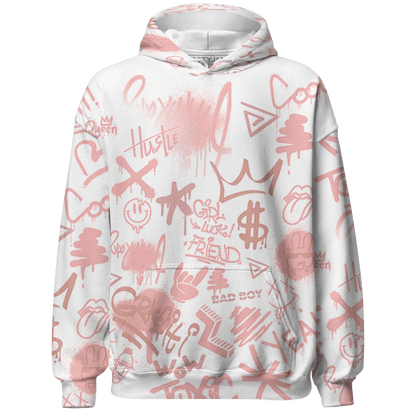 Low Legend Pink 11s Hoodie Match Graffiti King 3D All-Over Print Doodle Style - NastyJamz