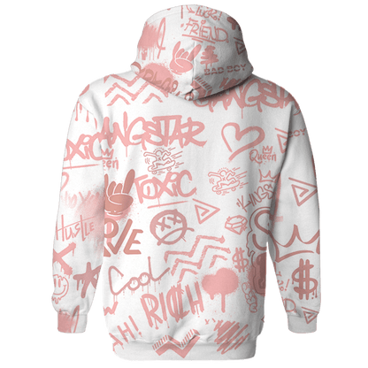 Low Legend Pink 11s Hoodie Match Graffiti King 3D All-Over Print Doodle Style - NastyJamz